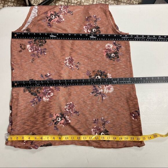 CEST. 1946, Women’s‎ Floral Open Front Vest Brown Size Medium 3 side buttons - Picture 3 of 8